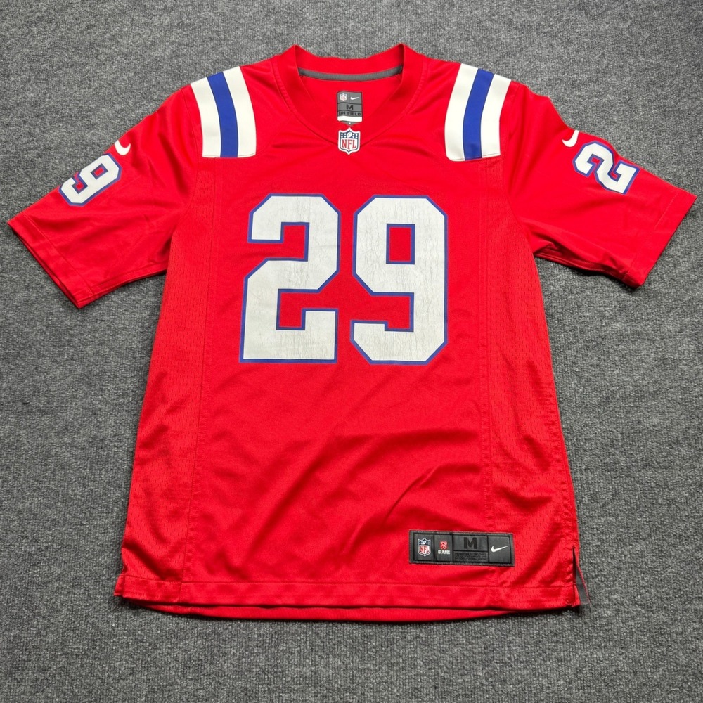 Monestime 29 New England Patriots‎ Nike Jersey Mens M Red Football On Field